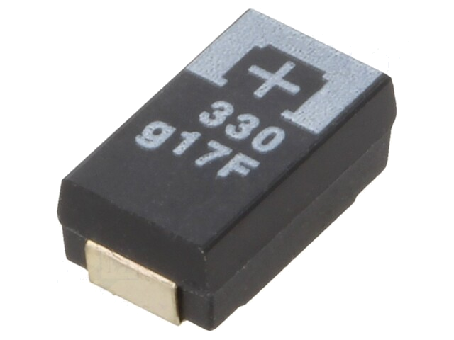 Condensator: tantaal-polymeer; 330uF; 4VDC; TPF; SMD; ±20%; 2000h Condensator: tantaal-polymeer; 330uF; 4VDC; TPF; SMD; ±20%; 2000h
